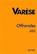 Offrandes-Study Score Study Scores sheet music cover
